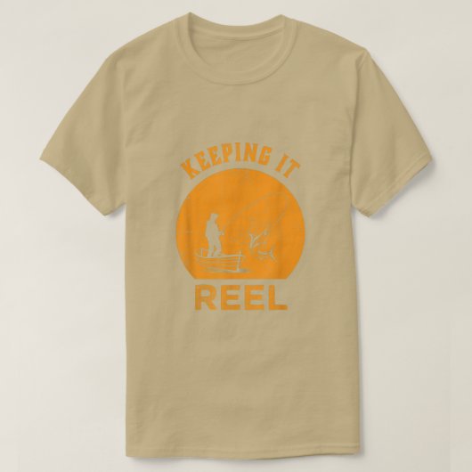 保Itリール魚釣り釣りおもしろい人アンリングパパ Tシャツ (デザイン正面)