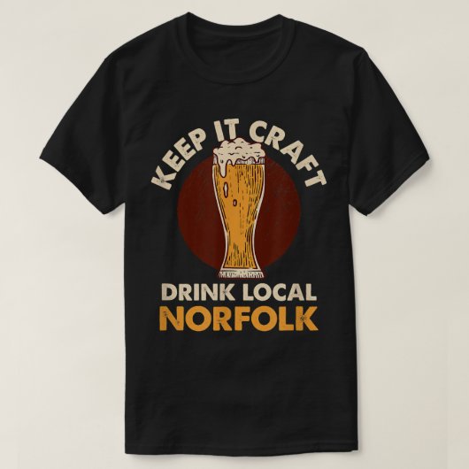 保It Craft Drink Local Norfolk Craft Beer Virgi Tシャツ (デザイン正面)