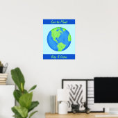 保It Green救 Earth Environment Blue Wall Art ポスター (ホームオフィス)