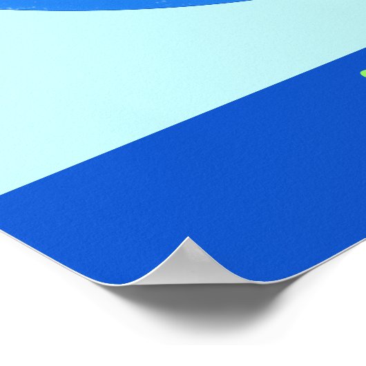 保It Green救 Earth Environment Blue Wall Art ポスター (角)