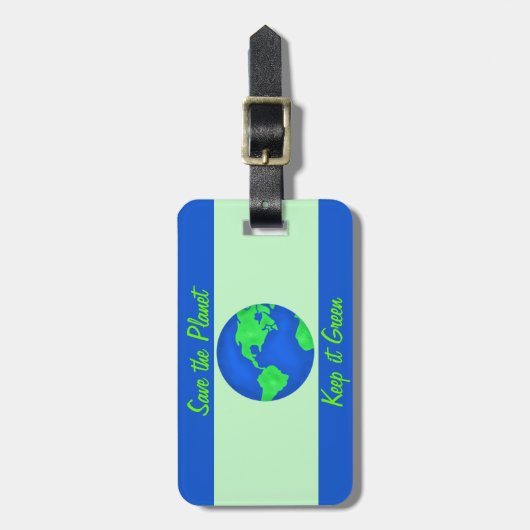 保It Green救 Planet Environment Art ラゲッジタグ (正面縦)