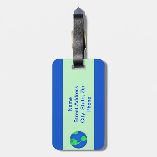 保It Green救 Planet Environment Art ラゲッジタグ (裏面縦)