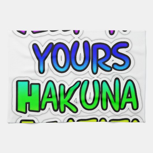 保It Yours Hakuna Matataアートプリント キッチンタオル (横)
