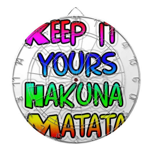保It Yours Hakuna Matataアートプリント ダーツボード (正面)