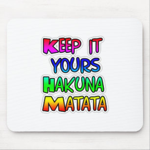 保It Yours Hakuna Matataアートプリント マウスパッド