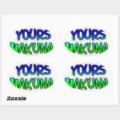 保It Yours Hakuna Matataアートプリント 楕円形シール (シート)