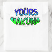 保It Yours Hakuna Matataアートプリント 楕円形シール (バッグ)