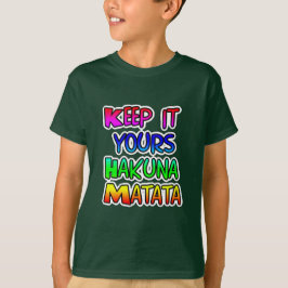 保It Yours Hakuna Matataアートプリント Tシャツ