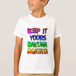 保It Yours Hakuna Matataアートプリント Tシャツ