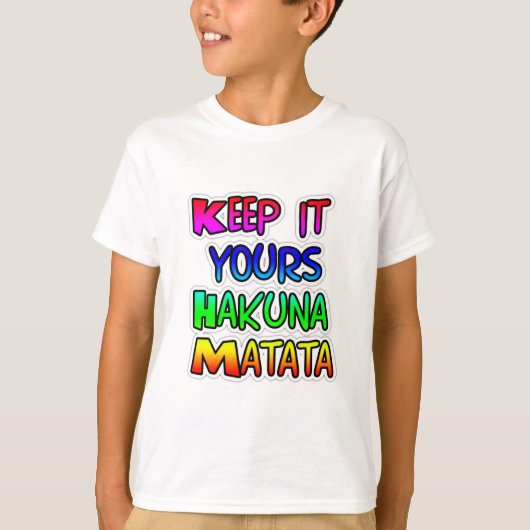 保It Yours Hakuna Matataアートプリント Tシャツ (正面)