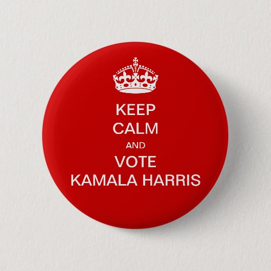 保Kamala Harrisに投票 缶バッジ (正面)