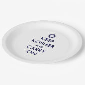 保Kosherと運On ペーパープレート (アングル)