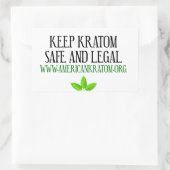 保Kratom LegalとSafe 長方形シール (バッグ)