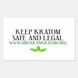 保Kratom LegalとSafe 長方形シール