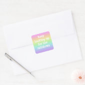 「保Looking Up the Rainbows」パステル・ステッカー スクエアシール (封筒)