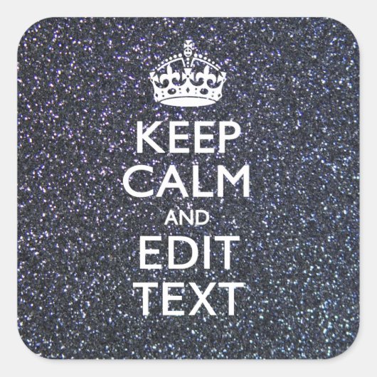 保Midnightスタイルでテキストを落ち着かせる スクエアシール (正面)