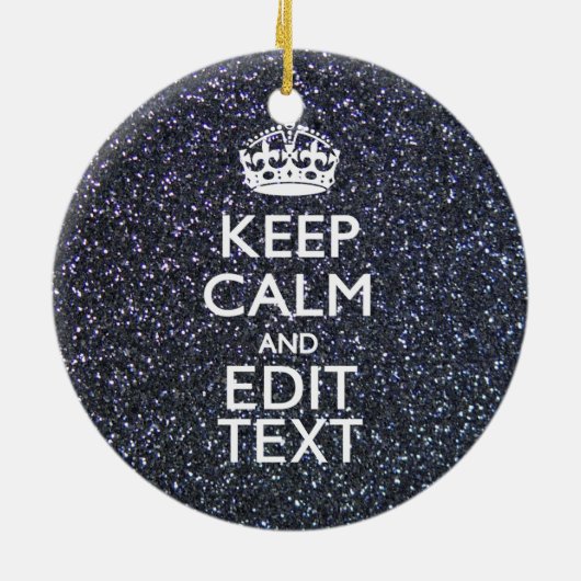 保Midnightスタイルでテキストを落ち着かせる セラミックオーナメント (裏面)