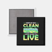 保My Bus Clean マグネット (正面/裏面)