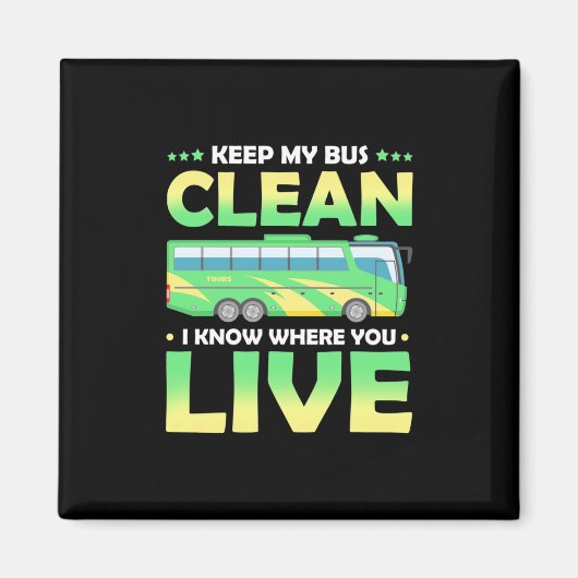 保My Bus Clean マグネット (正面)