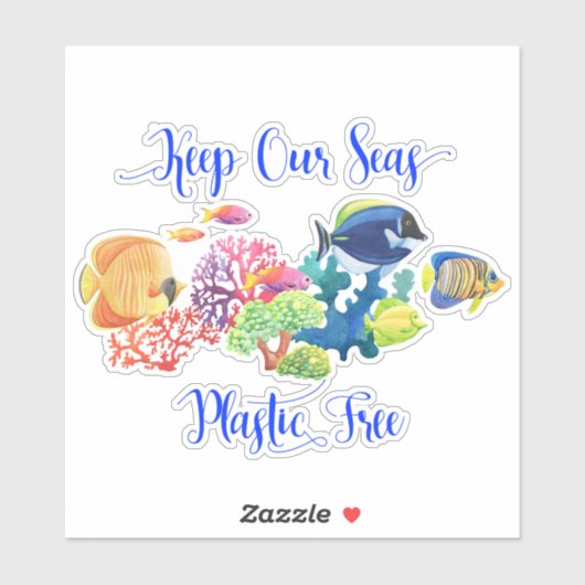 保Our Seas Plastic Free シール (シート)