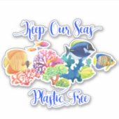 保Our Seas Plastic Free シール (正面)