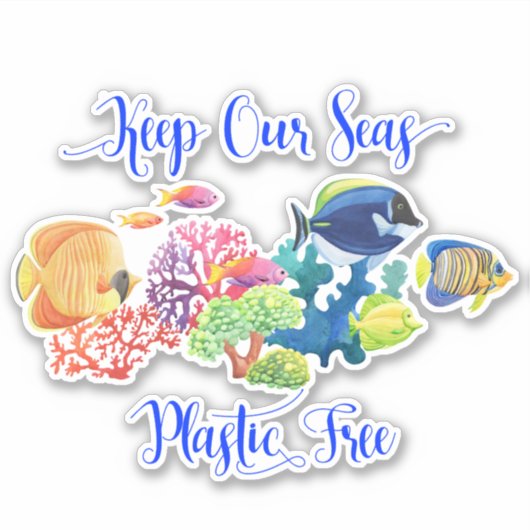 保Our Seas Plastic Free シール (正面)
