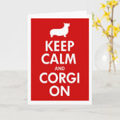 保PembrokeのCalm and Corgi カード (黄色い花)