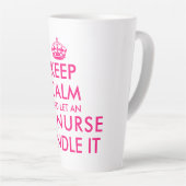 保RNナースに大きく扱わおもしろいせる カフェラテマグ (右アングル)