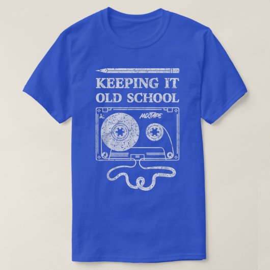 保s it Old School – カセットテープレトロ80s 90 Tシャツ (デザイン正面)