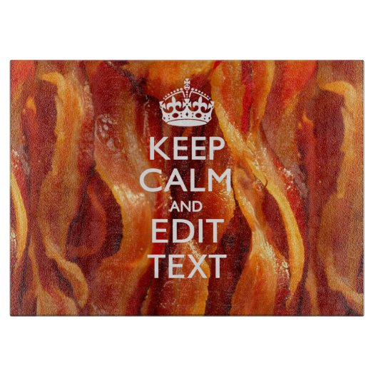 保Sizzling Baconでテキストを落ち着ける カッティングボード (正面)