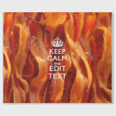 保Sizzling Baconでテキストを落ち着ける ラッピングペーパー (フラット)