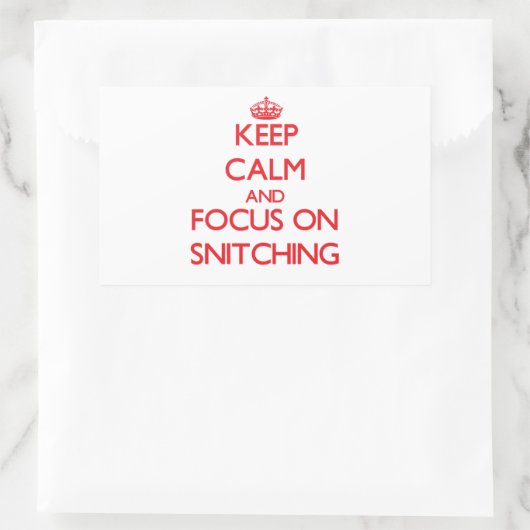 保SNITCHINGに集中 長方形シール (バッグ)