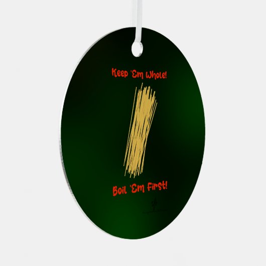 保Spaghetti家族全員のクリスマスラウンド メタルオーナメント (正面右)