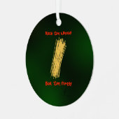 保Spaghetti家族全員のクリスマスラウンド メタルオーナメント (正面左)