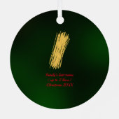 保Spaghetti家族全員のクリスマスラウンド メタルオーナメント (裏面)