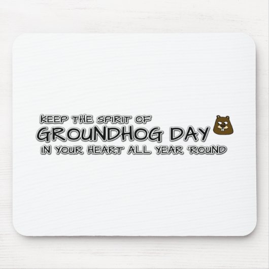 保Sporit of Groundhog Day ハート マウスパッド (正面)