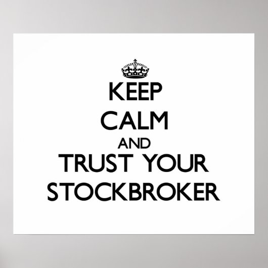 保Stockbrokerを信頼する ポスター (正面)