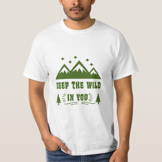 保The Wild In Youアウトドア自然愛好家 Tシャツ (正面)