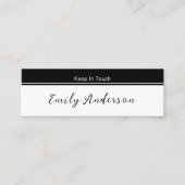 保Touch白黒卒業ネームカード スキニー名刺 (正面)