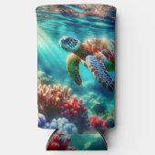 保Touch | ウミガメ泳ぎ スリム缶クーラー (正面)