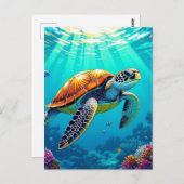 保Touch | ウミガメ ポストカード (正面/裏面)