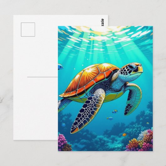 保Touch | ウミガメ ポストカード (正面/裏面)