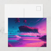 保Touch |ピンクの海波 ポストカード (正面/裏面)