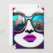 保Touch | Woman in Sunglasses ポストカード (正面/裏面)