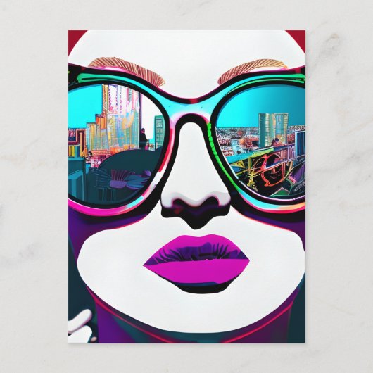 保Touch | Woman in Sunglasses ポストカード (正面)