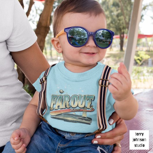 保Truckinのレトロ60sブルーパーソナライズされたで トドラーTシャツ