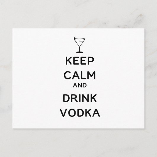 保Vodkaを飲む ポストカード (正面)