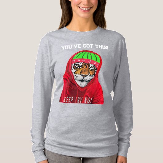 保Winter Tigerを試す、パーソナライズされた文字Tシャツ Tシャツ (正面)