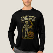 保Your Chin Bone Up-ヴィンテージハロウィーンスケルトン トライブレンドＴシャツ (正面)