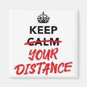保Your Distance - Social Distancing Sagon マグネット (正面)